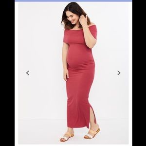 Motherhood Maternity off shoulder maxi dress